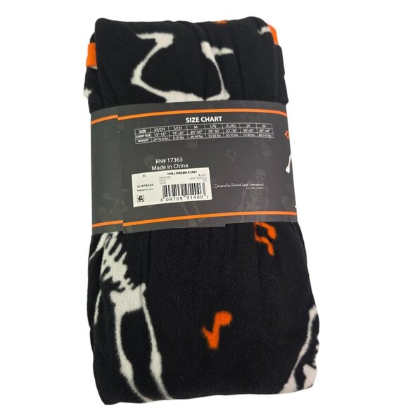 Way to Celebrate Pet PJs Halloween Black Skeleton Graphic Bones Pet Pajamas NWT - Picture 6 of 7